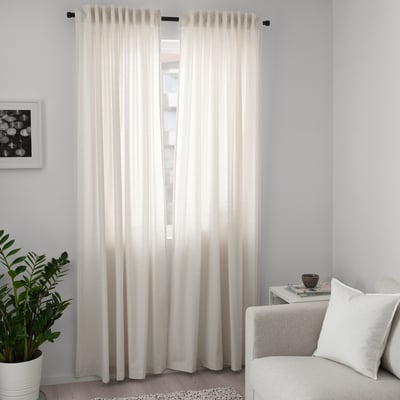 HANNALILL Rideaux, 2 pièces, beige, 145x300 cm