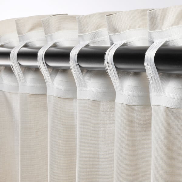 HANNALILL Rideaux, 2 pièces, beige, 145x300 cm