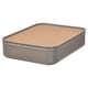HARVMATTA Boîte à compartiments, beige-gris foncé, 24x18x6 cm