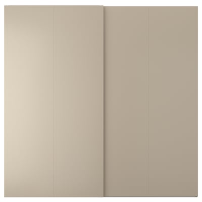 HASVIK Jeu 2 ptes coul, gris-beige, 200x201 cm