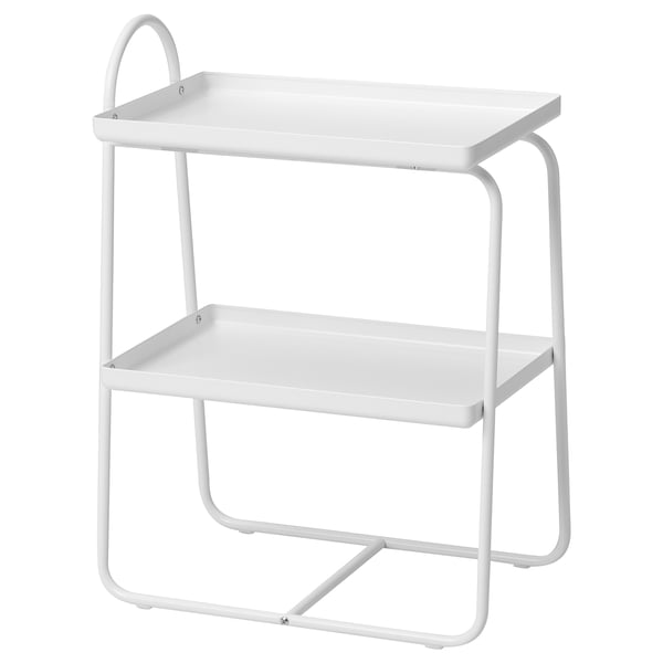 HATTÅSEN Table de chevet/étagère, blanc