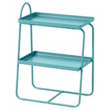 HATTÅSEN Table de chevet/étagère, turquoise bleu
