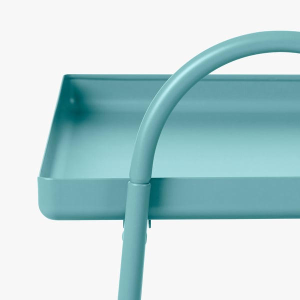HATTÅSEN Table de chevet/étagère, turquoise bleu