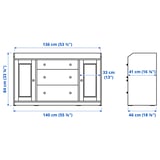 HAUGA Buffet, blanc, 140x84 cm