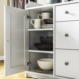 HAUGA Buffet, blanc, 140x84 cm