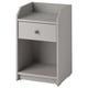 HAUGA Table de chevet, gris, 40x36 cm