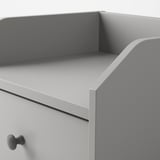 HAUGA Table de chevet, gris, 40x36 cm