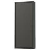 HAVBÄCK Élément mural avec porte, gris foncé, 40x15x95 cm