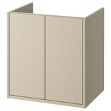 HAVBÄCK Meuble lavabo avec portes, beige, 60x48x63 cm