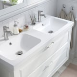 HAVBÄCK / ORRSJÖN Élément lavabo/vasque/mitigeur, gris foncé, 122x49x69 cm