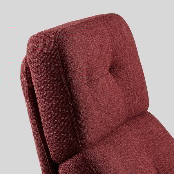 HAVBERG Fauteuil pivotant, Lejde brun-rouge
