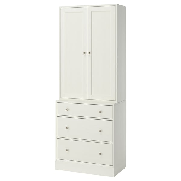 HAVSTA Combinaison rangement tiroirs, blanc, 81x47x212 cm