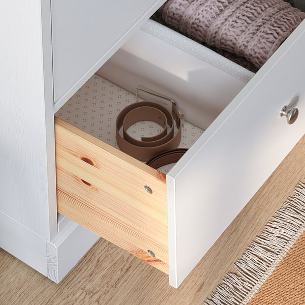 HAVSTA Commode 6 tiroirs, blanc, 121x47x89 cm