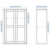 HAVSTA Vitrine, blanc, 81x35x123 cm