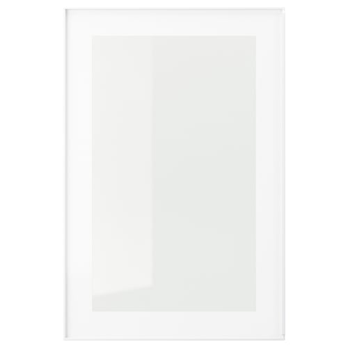 HEJSTA Porte vitrée, blanc/verre transparent, 40x60 cm