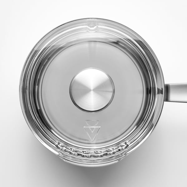HEMKOMST Casserole avec couvercle, acier inoxydable/verre, 2 l
