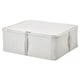 HEMMAFIXARE Sac de rangement, tissu rayé/blanc/gris, 44x51x19 cm