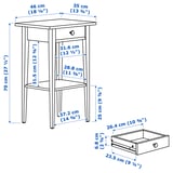 HEMNES Mobilier chambre, lot de 4, teinté blanc, 140x200 cm