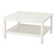 HEMNES Table basse, teinté blanc, 90x90 cm