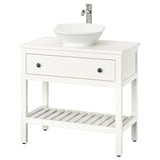 HEMNES / VÄSTERSJÖN Élément lavabo tir/lavabo/mitigeur, blanc, 82x48x90 cm