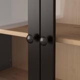 HEMNES Vitrine à trois tiroirs, brun noir/brun clair, 90x197 cm