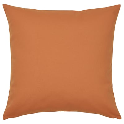 HJÄRTERÖ Housse de coussin, orange vif extérieur/intérieur, 50x50 cm