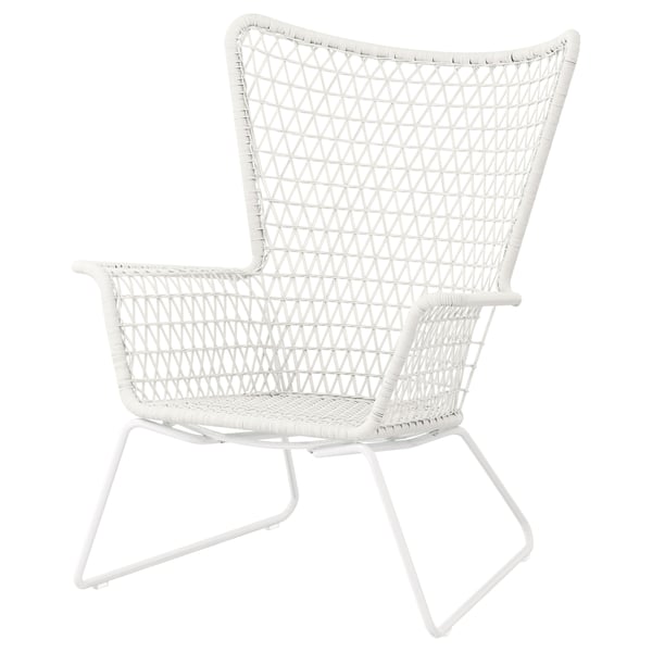HÖGSTEN Fauteuil, extérieur, blanc