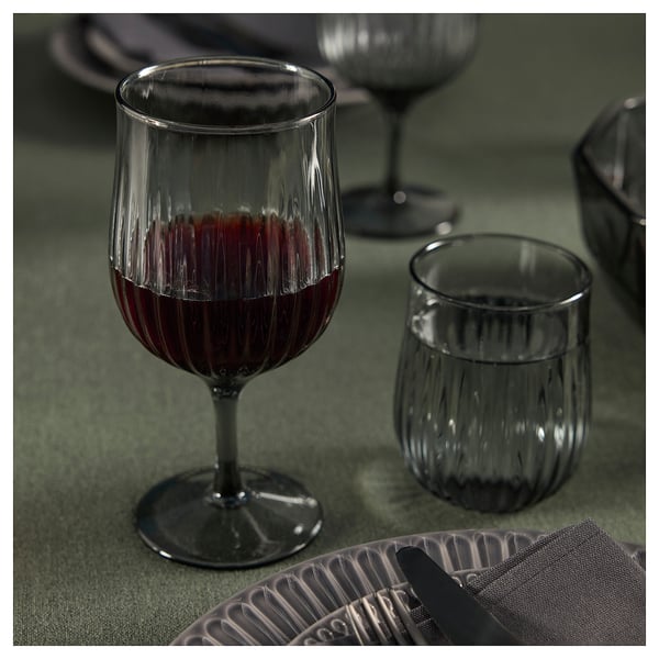 HÖSTAGILLE Verre à vin, gris, 45 cl