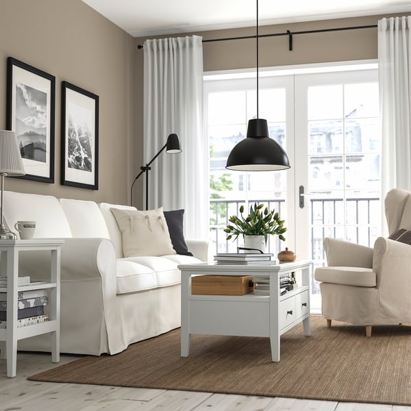 IDANÄS Table basse, blanc, 107x55 cm