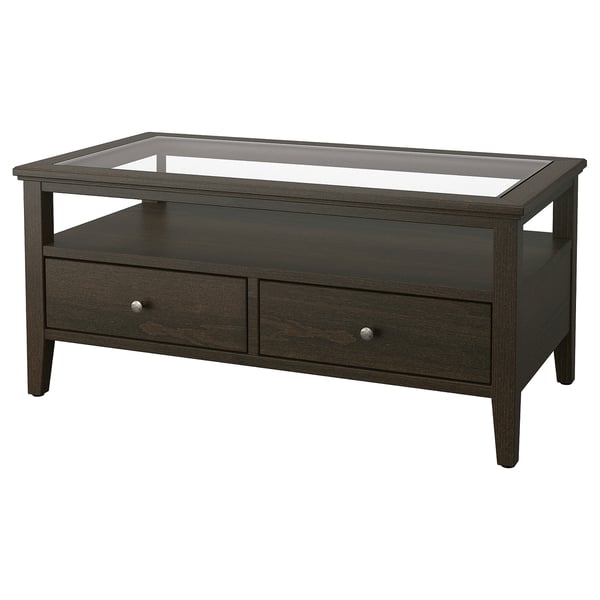 IDANÄS Table basse, brun foncé teinté, 107x55 cm