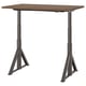 IDÅSEN Bureau assis/debout, brun/gris foncé, 120x70 cm