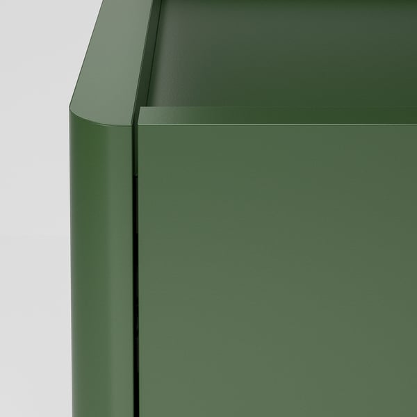 IDÅSEN Élément avec portes et tiroirs, vert foncé, 80x47x119 cm