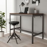 IDÅSEN Table, brun/gris foncé, 140x70x105 cm