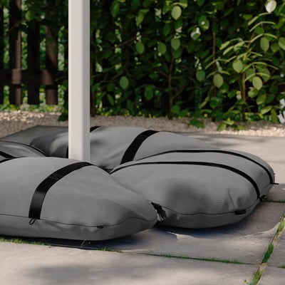 IGGÖN Sac de sable pour pied de parasol, gris foncé