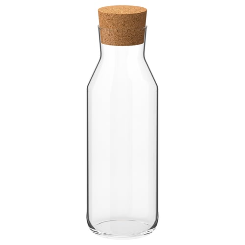 IKEA 365+ Carafe+bouchon, verre transparent/liège, 1 l
