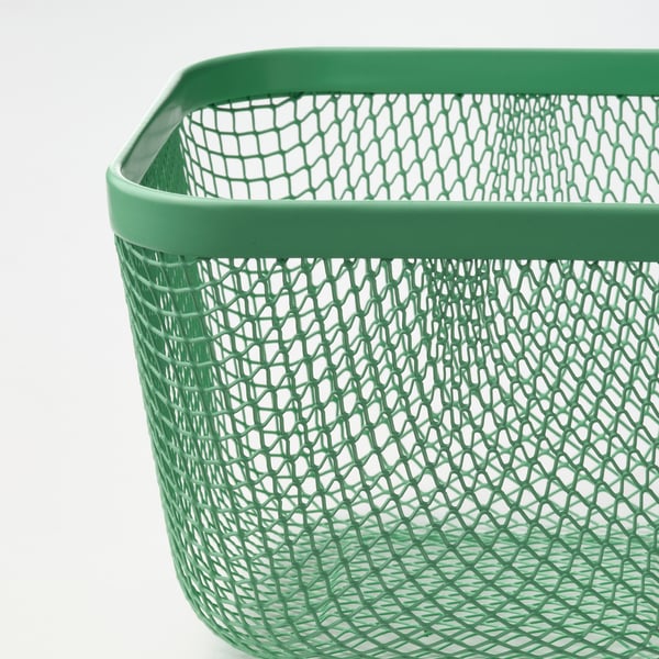 IKEA 365+ Corbeille conservation, métal/jaune vert, 14x14x10 cm