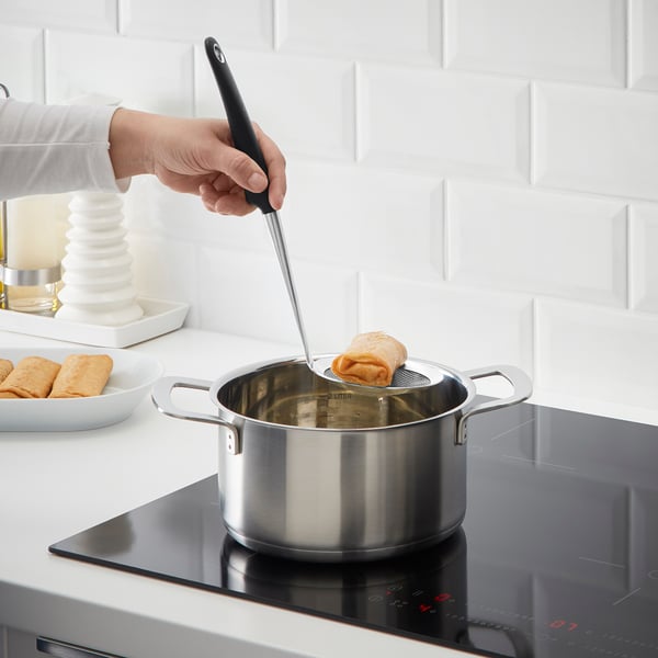 IKEA 365+ HJÄLTE Araignée à friture, acier inoxydable/noir