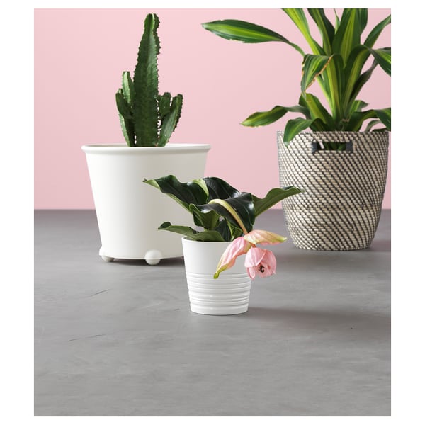 IKEA PS FEJÖ Pot à réservoir, blanc, 32 cm