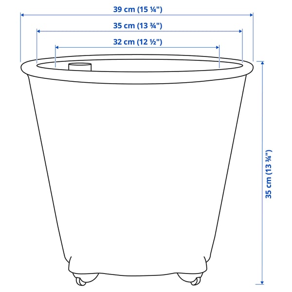 IKEA PS FEJÖ Pot à réservoir, blanc, 32 cm