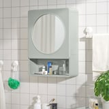 IVÖSJÖN Meuble à miroir 1 porte, vert, 44x15x59 cm
