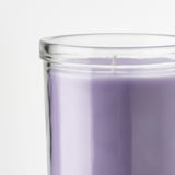 JÄMNMOD Bougie parfumée dans verre, pois de senteur/violet, 40 hr