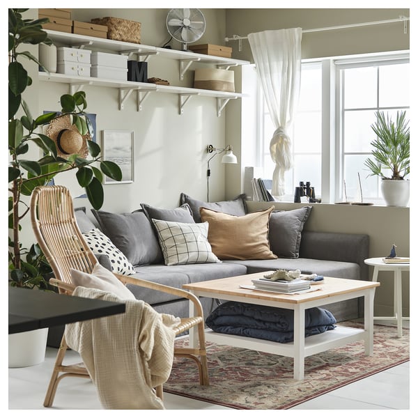 JÄRNVÄG Tapis, poils ras, motif décoratif rose/beige, 160x230 cm