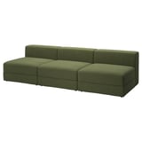 JÄTTEBO Canapé modulable 4,5 places, Samsala vert-jaune foncé