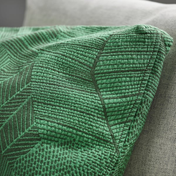 JÄTTEGRAN Housse de coussin, vert, 50x50 cm