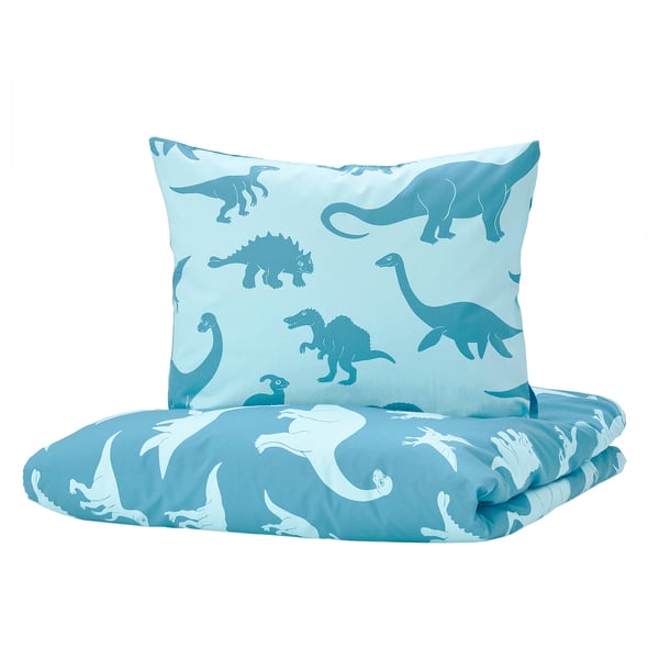 J TTELIK Housse de couette et taie dinosaure bleu IKEA J TTELIK Housse de couette et taie dinosaure bleu IKEA