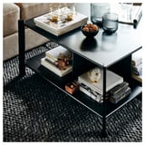 JÄTTESTA Table basse, noir, 80x80 cm