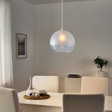 JAKOBSBYN Abat-jour suspension, verre givré, 30 cm