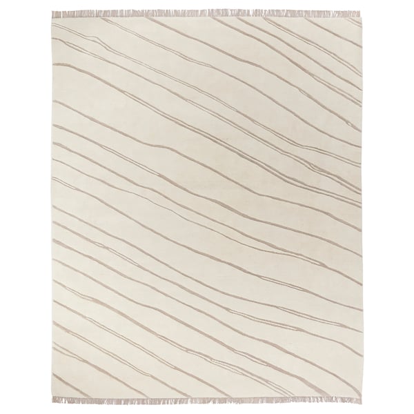 JULGRANSGRÄS Tapis, poils hauts, blanc/fait main, 240x300 cm