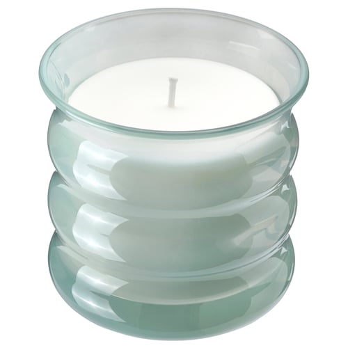 JUVELTRAST Bougie parfumée dans verre, pomme vert clair, 50 hr