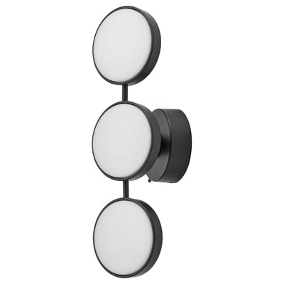 KABOMBA Applique à LED, intensité lumineuse réglable mat/noir, 47x14 cm